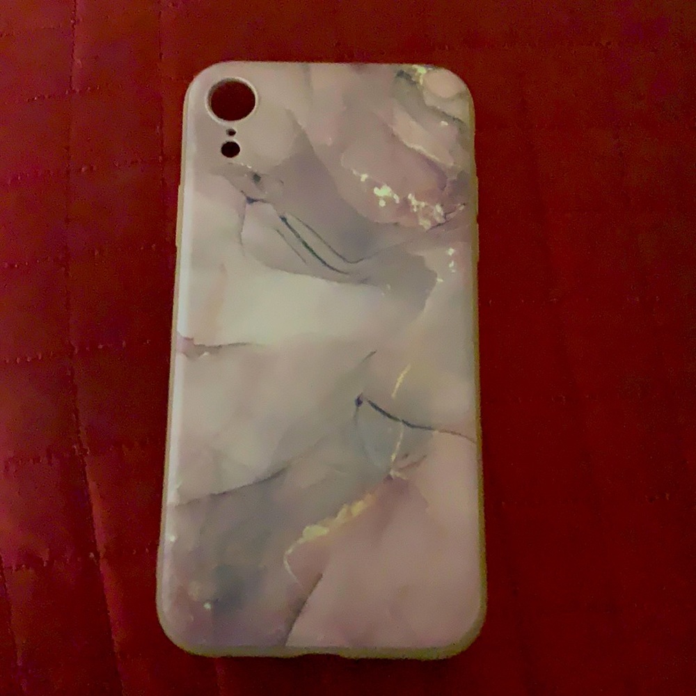 iPhone XR marble brown case
